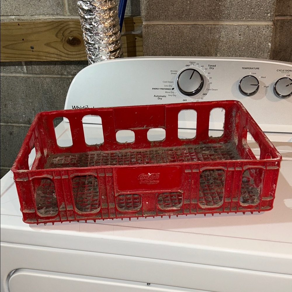 Vintage Coca Cola Enterprises Red Husky Storage crate needs cleaned